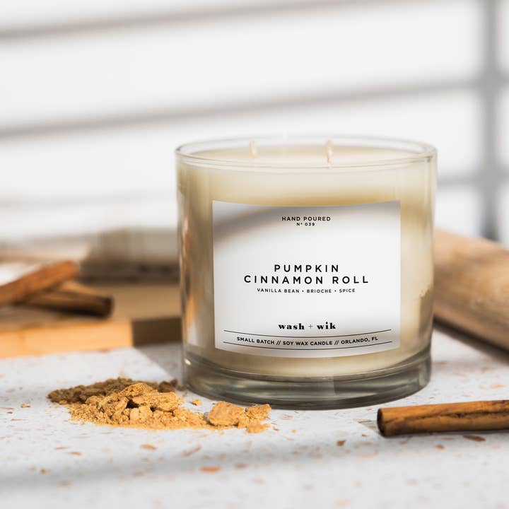 Wash and Wik - Wholesale Jar/Filled Candle - 3 Wick - 35oz Vessel - 2 Pound Soy Wax Candle by Wash + Wik13