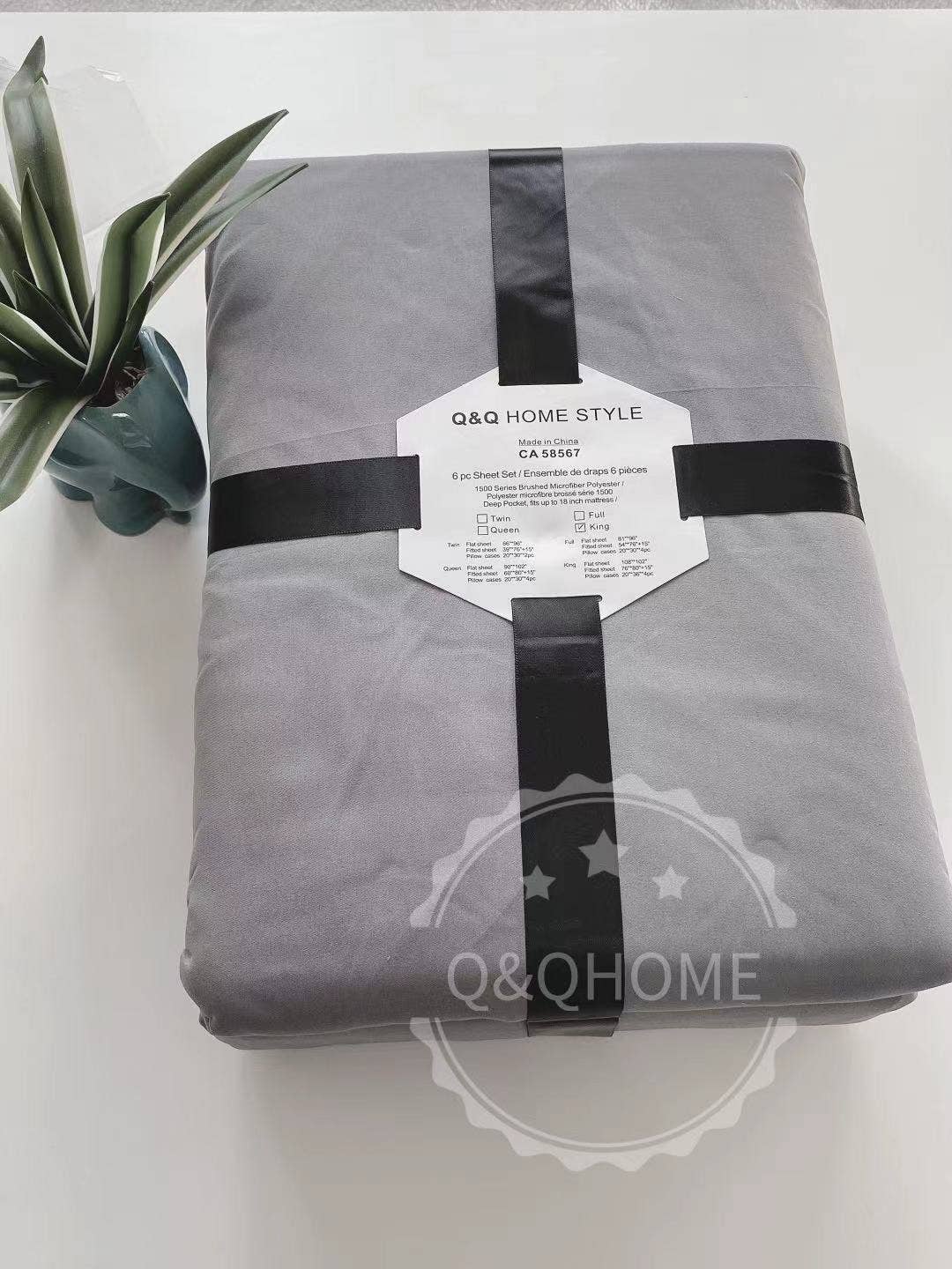 Q&Q HOME - Wholesale Sheet Set - QQ-HOME 6 Pieces Super Soft Microfiber Sheet Set3