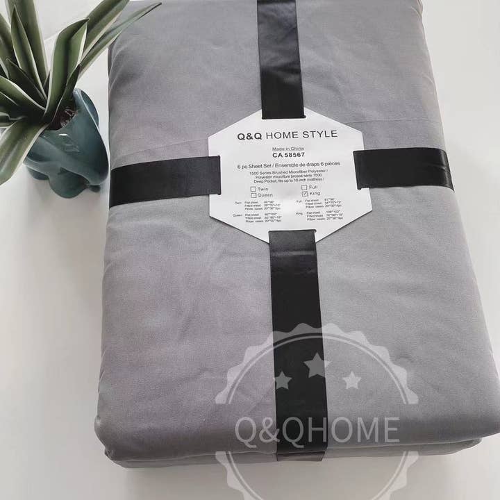 Q&Q HOME - Wholesale Sheet Set - QQ-HOME 6 Pieces Super Soft Microfiber Sheet Set3