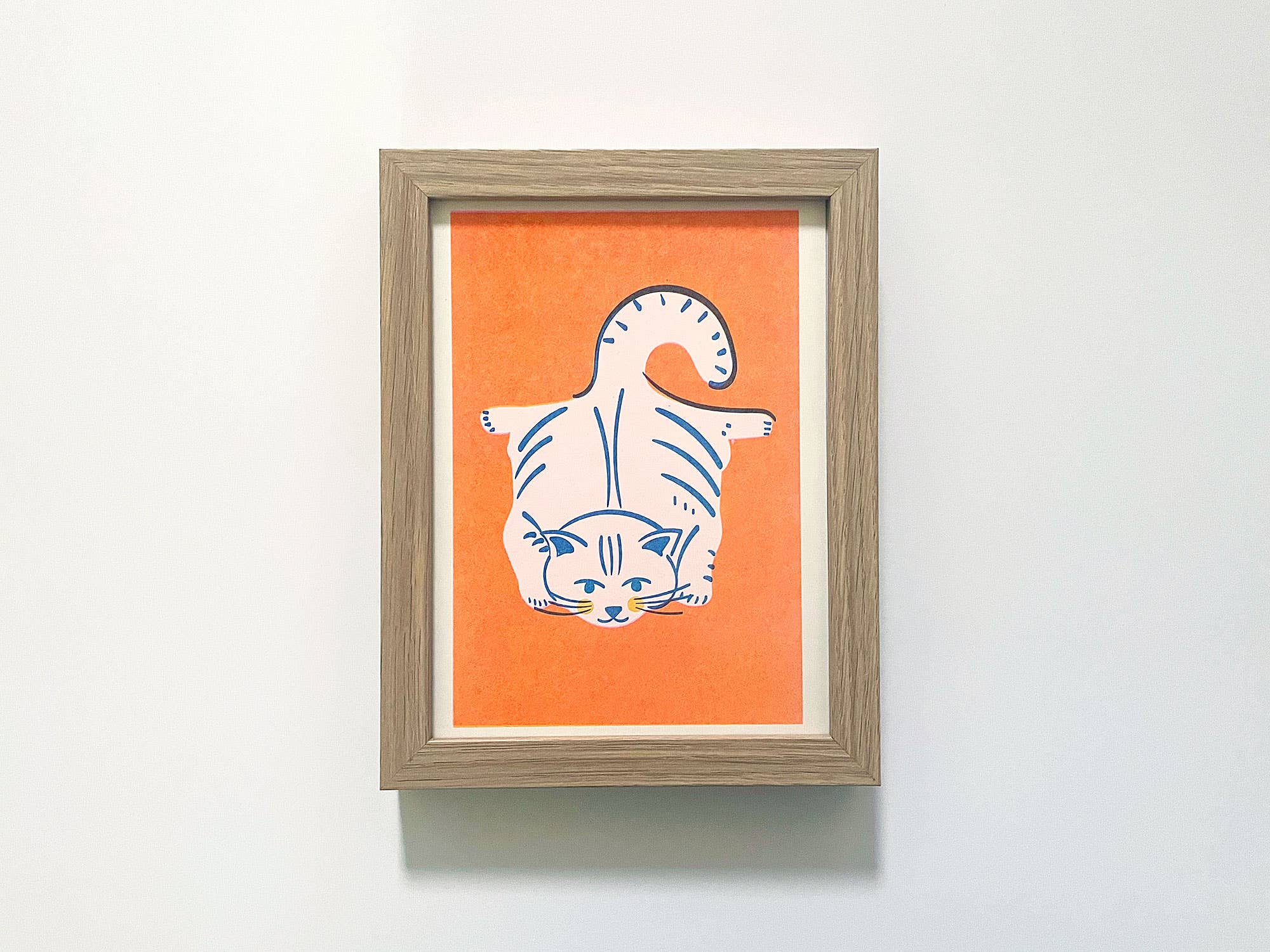 Fabric Drawer – Impressão artística por atacado – Impressão de Arte A5 Risograph Gato Plano4