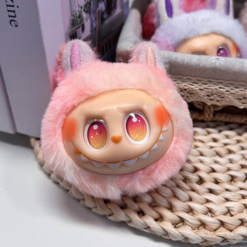 Auraquise - Vente Porte-clés – femme - Porte-clés en peluche tie-dye Lalububu Accessoire mignon pour sac et clés de voiture4