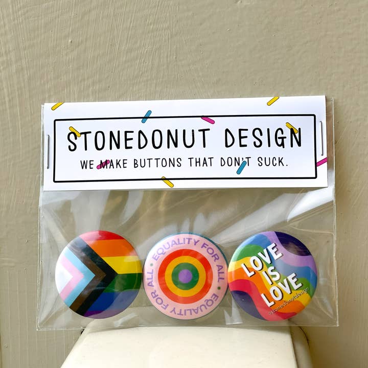 Stone Donut Design, LLC - Vente Épinglettes/boutons - Trio de Pins Fierté3