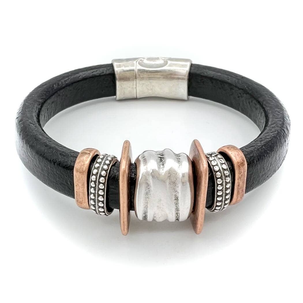 Montana Leather Designs - Wholesale Bangle Bracelet - (MC) Silver Bow Bracelet2