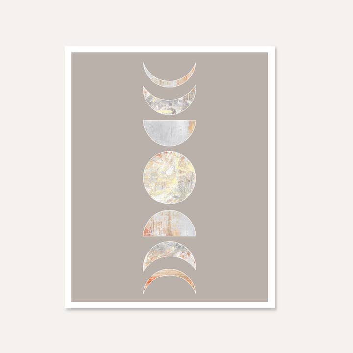 Moon Phases Print | Boho, Minimalist | Mindful Living for wholesale by Mill 89