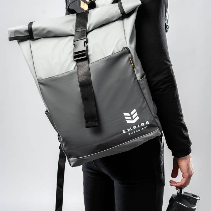 Empire Embodied - Wholesale Backpack - Unisex - Athlete's Companion Backpack Dark Grey Rolltop Rucksack gray1