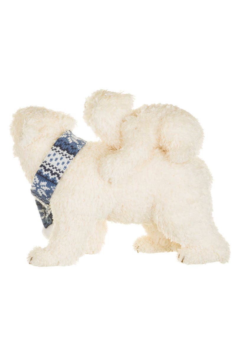 Starlight Collection - Wholesale Decorative Figurine - White Mom & Cub Polar Bears Figurine With Knitted Scarf2