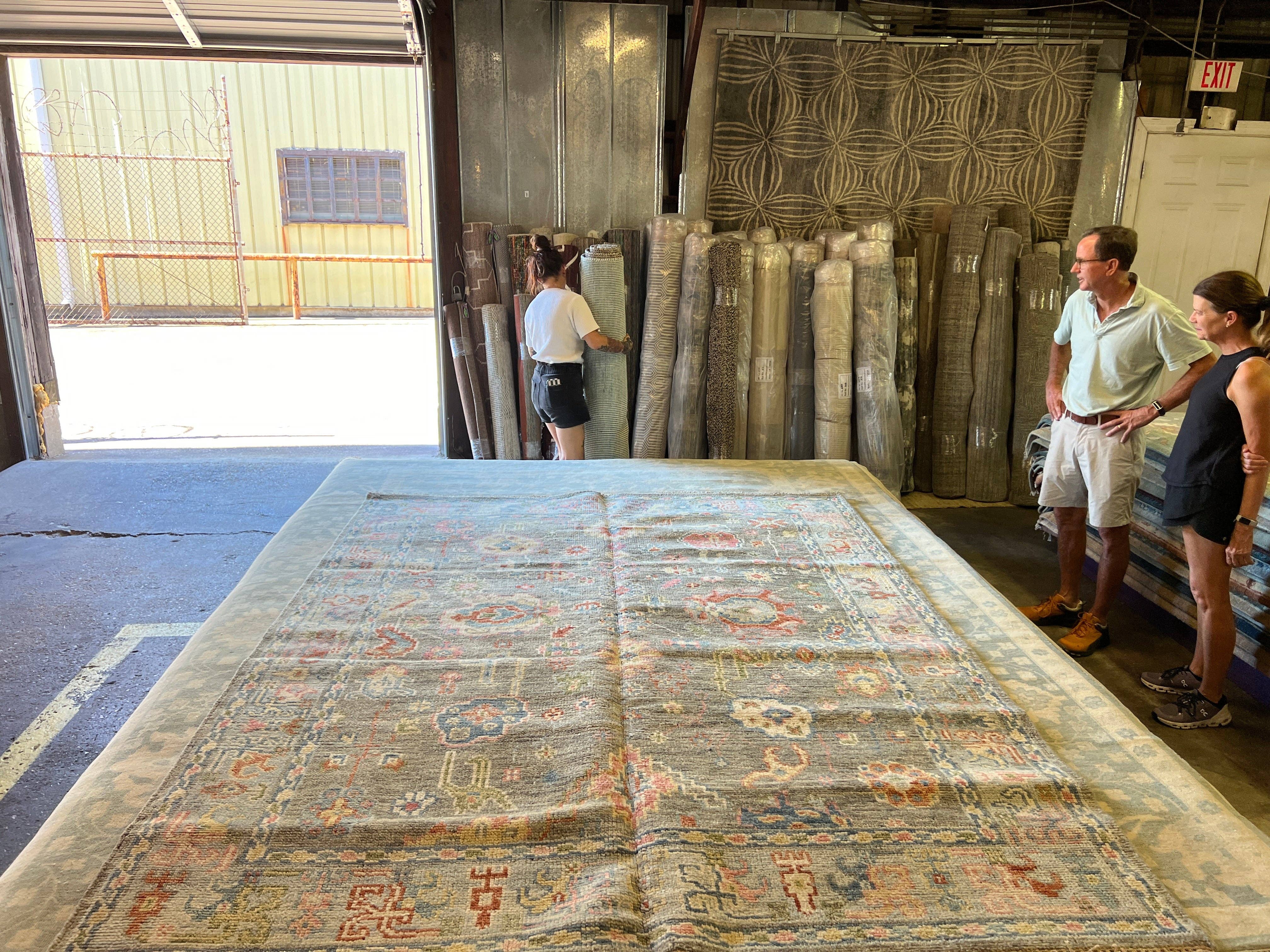 Banana Manor Rug Co. - Wholesale Area Rug - Bianca  8x10 Grey Hand-Knotted Oushak Rug7