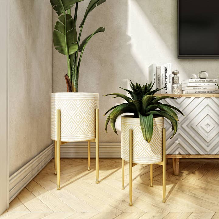 Aspire Home Accents - Wholesale Plant Pot - Eisley Modern Planters (Set of 2)