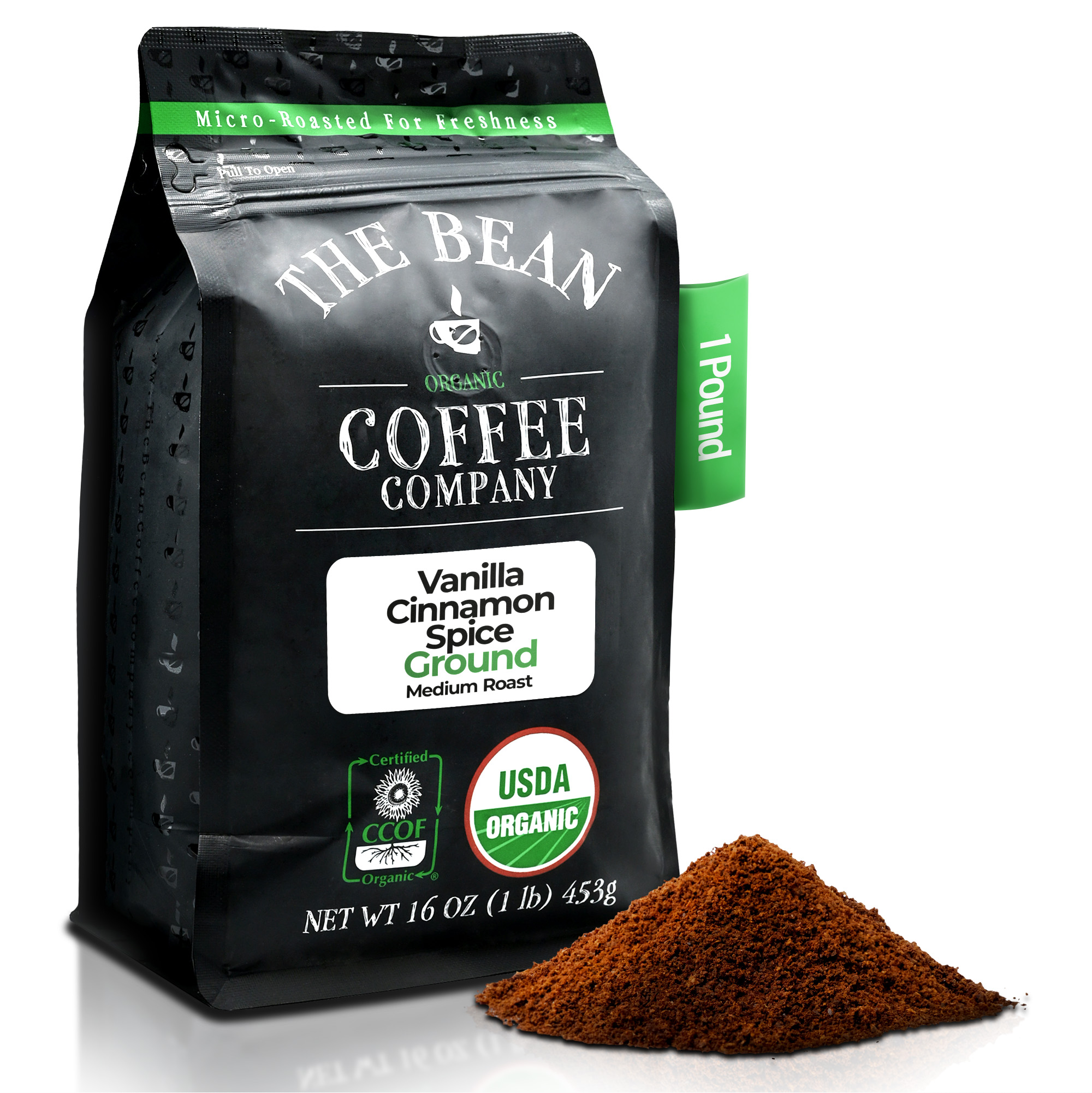 The Bean Coffee Company - Wholesale Ground Coffee - Organic Holiday Bean ~ Vanilla Cinnamon Spice Coffee0