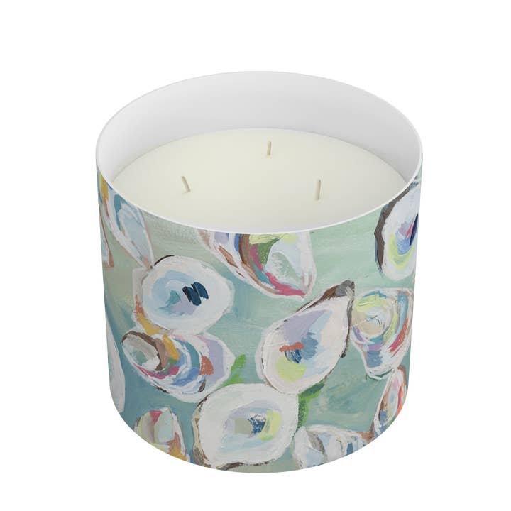 Salt and Lime Oyster 3-Wick Candle - Kim Hovell for wholesale by Annapolis Candle