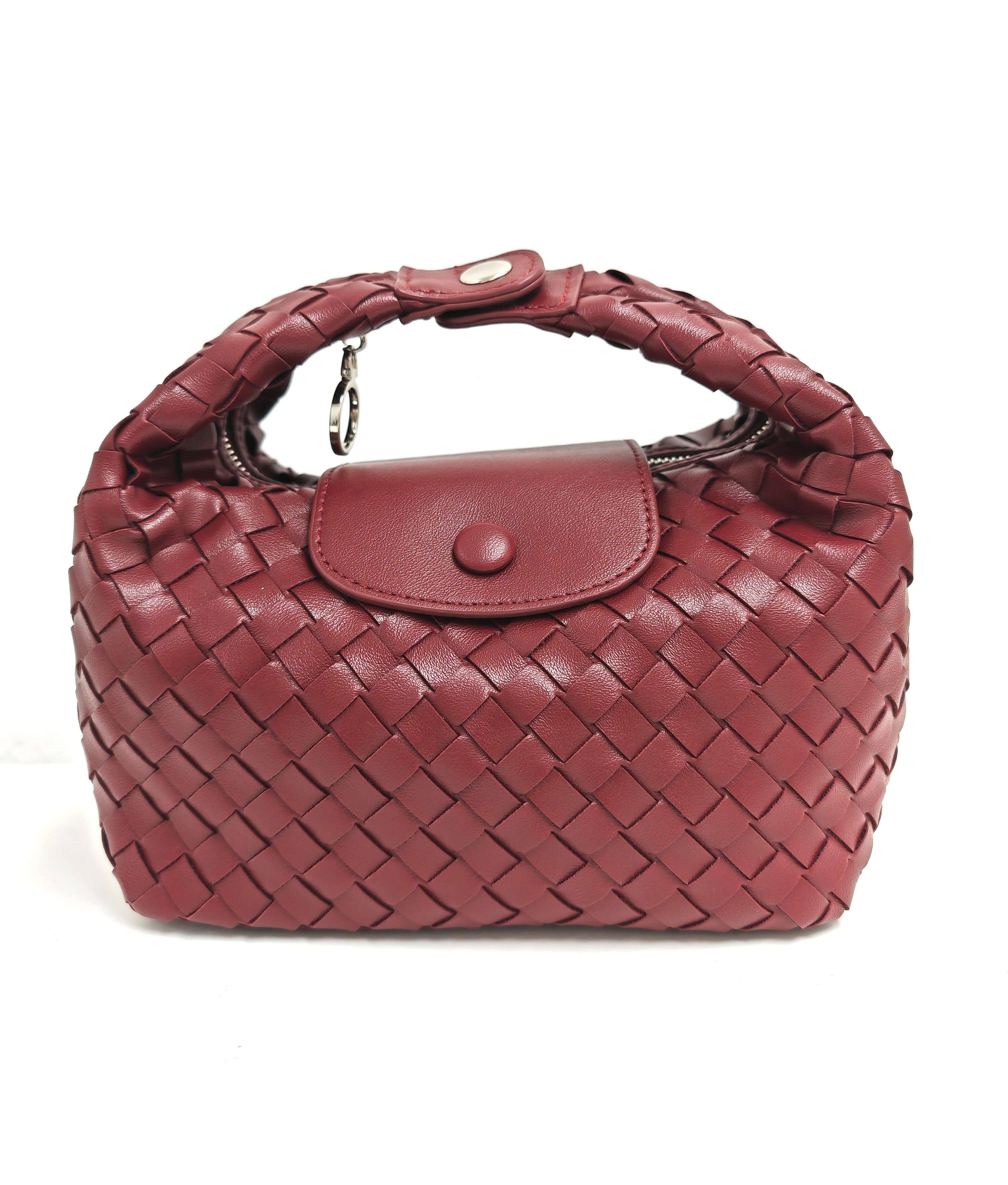 Superbia – Großhandel Schultertasche – Damen – Handgefertigte gewebte Premium-PU-weiche kleine 3-Wege-Tasche16