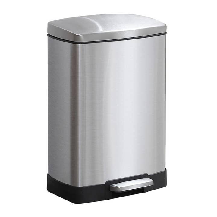 SOGA International Pty Ltd - Wholesale Rubbish can/Rubbish bin - Rectangular 12L Stainless Steel Foot Pedal Recycling Bin
