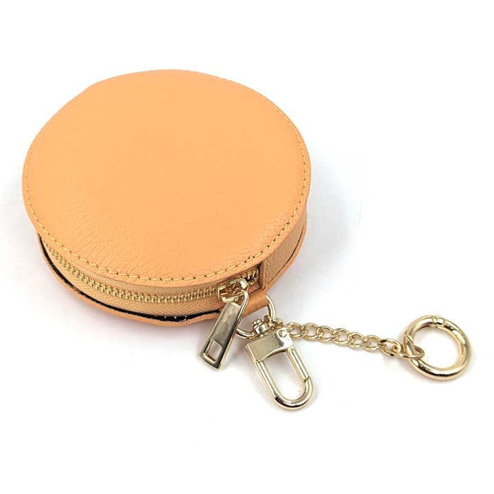 Tempest Designs – wholesale Coin purse – Women’s – Circular leather coin purses with chain link and lobster claw10