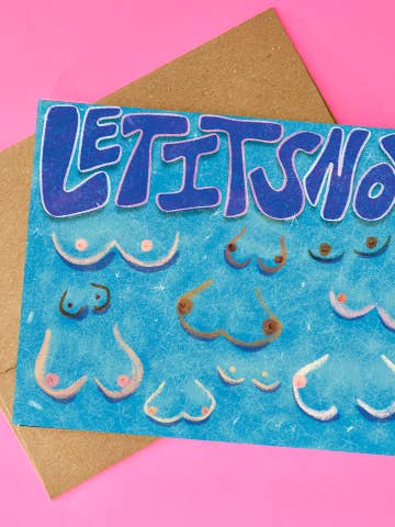 Le Tits Now Julkort för wholesale av Unruly Wit