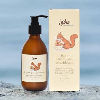 Baby shampoo & wash lotion for wholesale by jolu Naturkosmetik