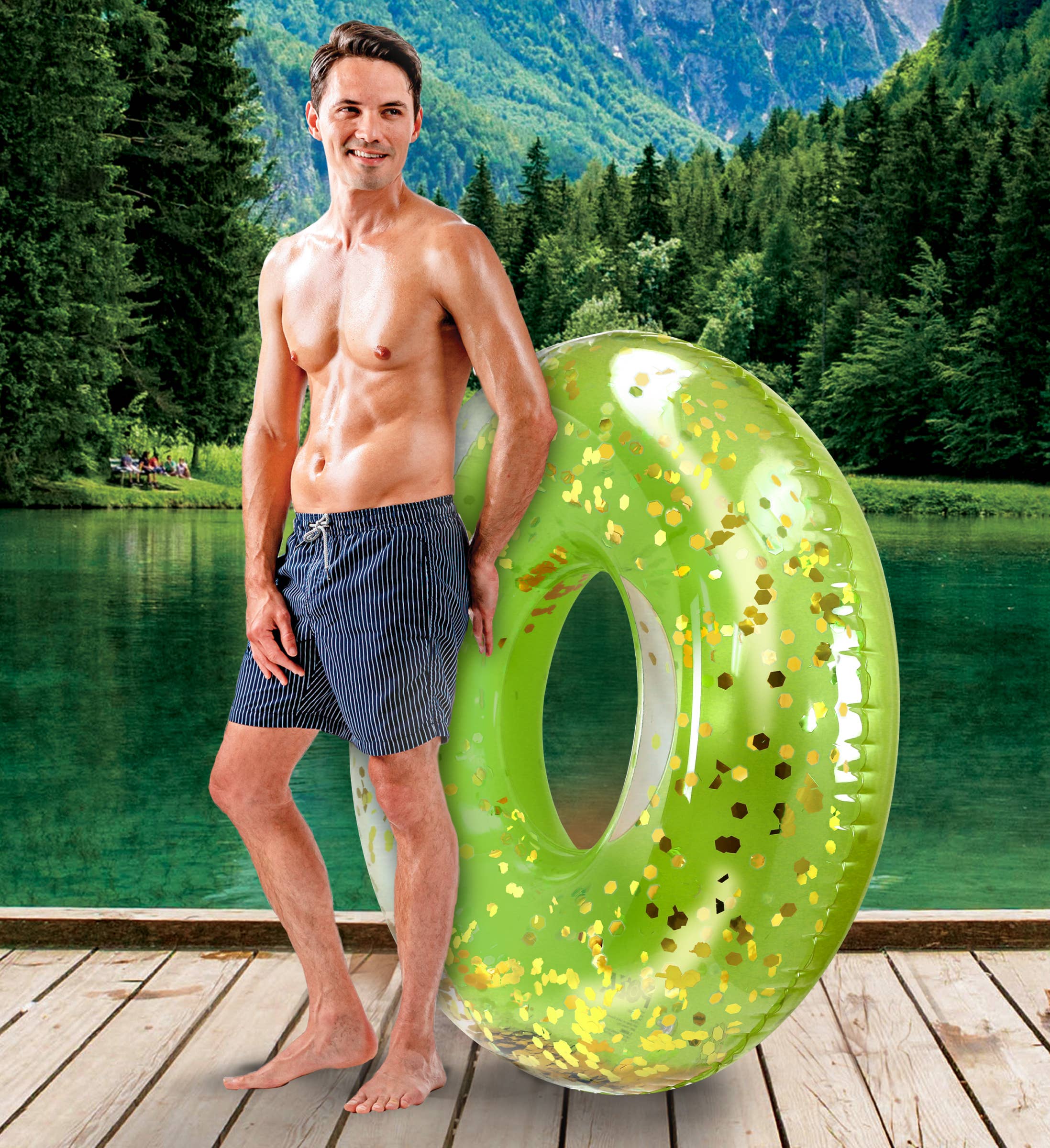 Cota Global - Wholesale Inflatables - POZA - GIANT 48 INCH TUBE - GREEN GOLD5