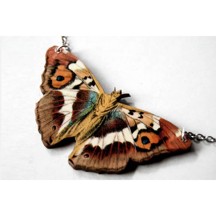 18" Purple Emperor Butterfly Necklace for wholesale by Enchanted Leaves