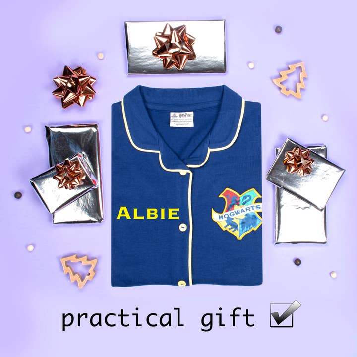 Fringoo Group Ltd - Wholesale Sleepwear Set - Kids - Harry Potter Personalised Pyjamas with Buttons - Navy Blue2