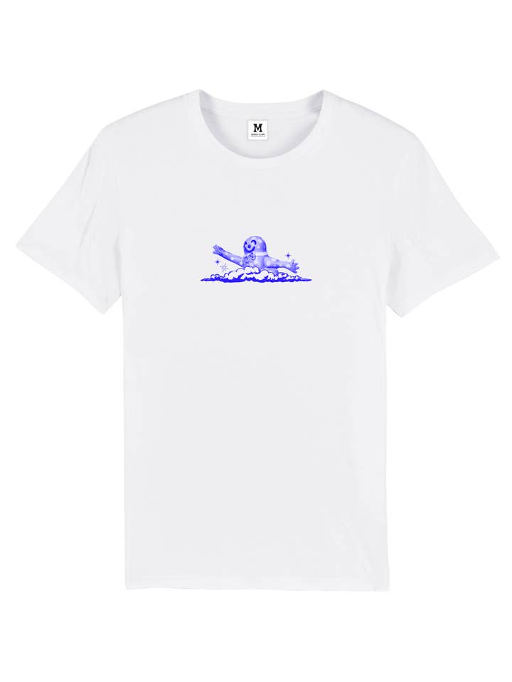 Family Store UK – wholesale Screen printed t-shirt – unisex – "Blobby" White Tee by Family Store1