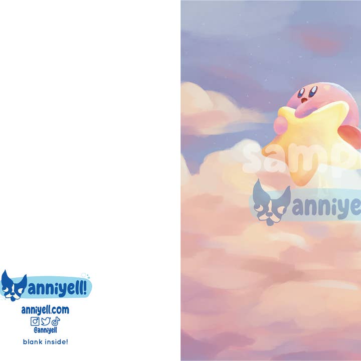anniyell - Wholesale Everyday Greeting Card - flyin kirby Greeting Card1