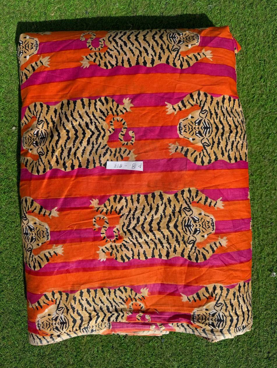 bhavnas boutique - Wholesale Fabric Paint - Tiger Print Dressmaking Fabric Cotton Fabric Women Clothing4