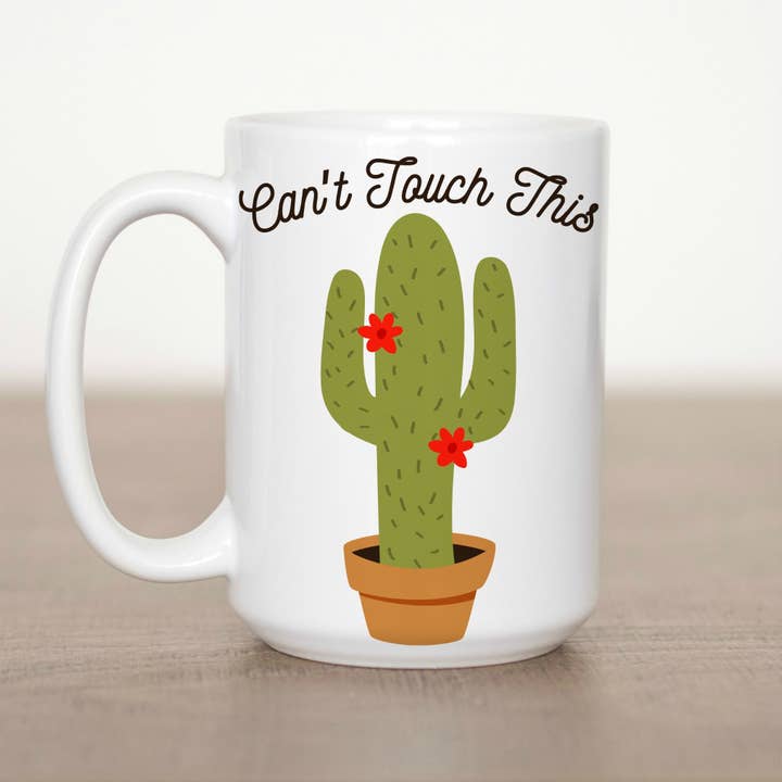 Love You a Latte Shop - Wholesale Coffee Mug - Can't Touch This Cactus 15 oz Mug