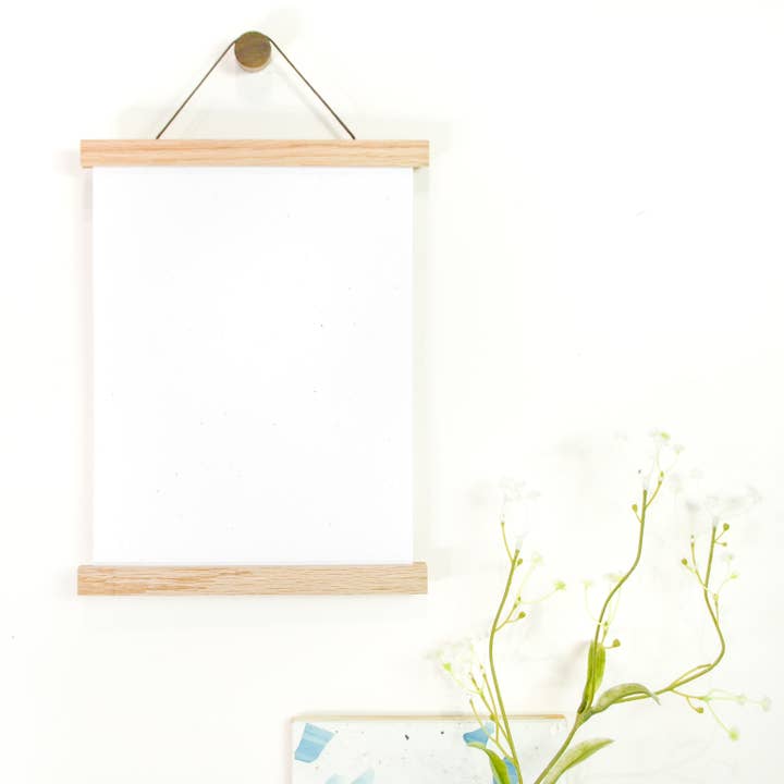 Lelloliving - Venta al por mayor Ilustración - Colgador de pared para láminas o tapices de madera maciza de roble1