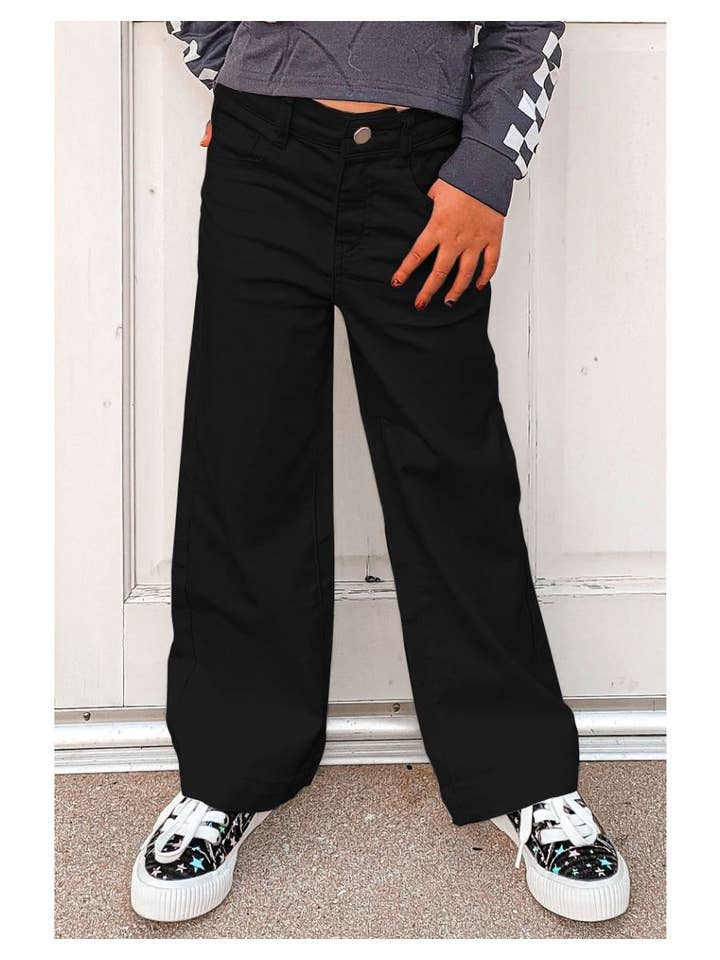 Cutie Patootie Clothing - Wholesale Jeans - Kids - GCP-23-89123A Girls Bulk Wide Leg Denim Jean Pants