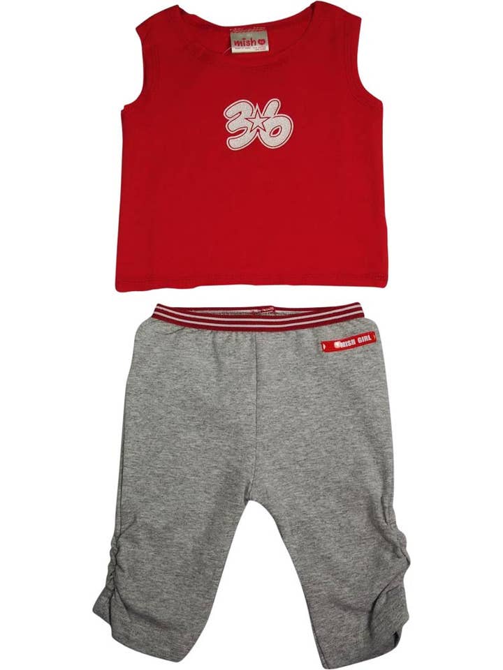 RED Mish Mish - Baby Girls 2-Piece Capri Set for wholesale on Faire