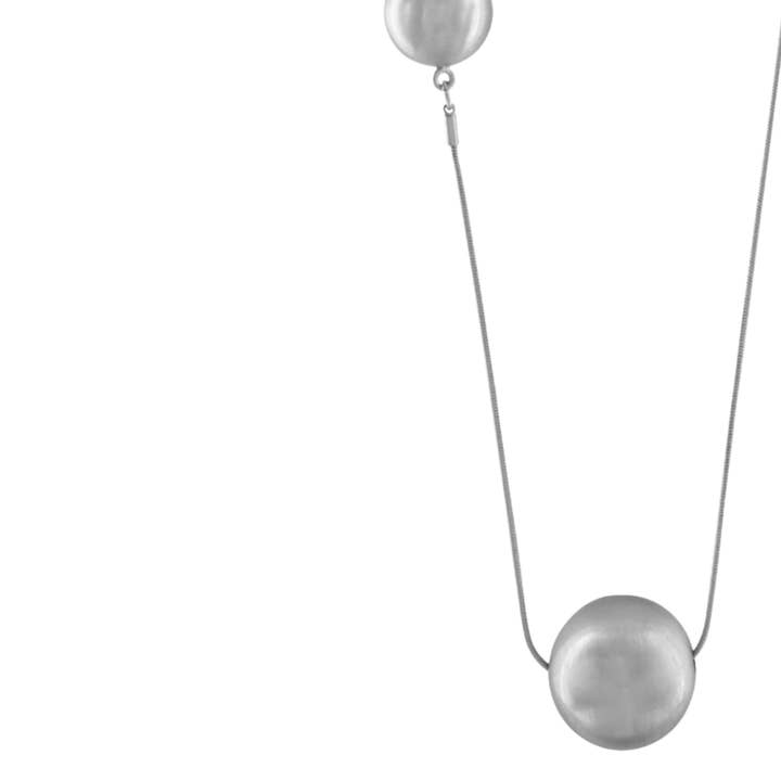 Tabitha IN:STORE Verstellbare Doppelball-Halskette Versilberung für den Großhandel von Dansk Copenhagen
