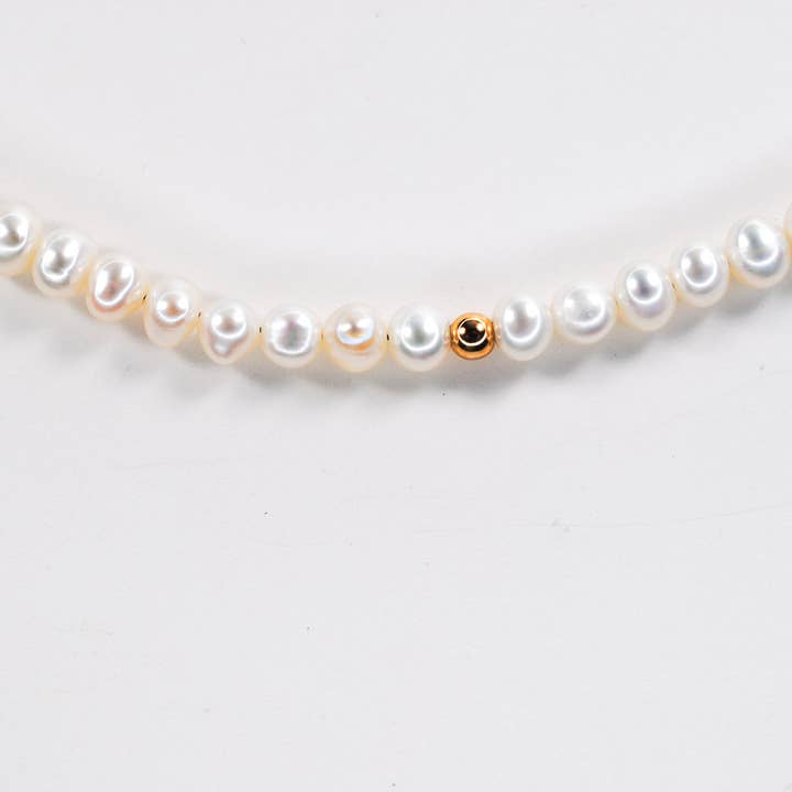 Freshwater Pearl Solo Mini Choker for wholesale by Ripple | Reiki Infused Jewelry
