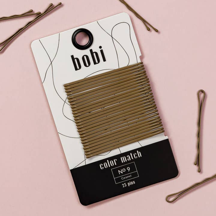 Caramel #9 Light Brown Bobby Pins for wholesale by Bobi
