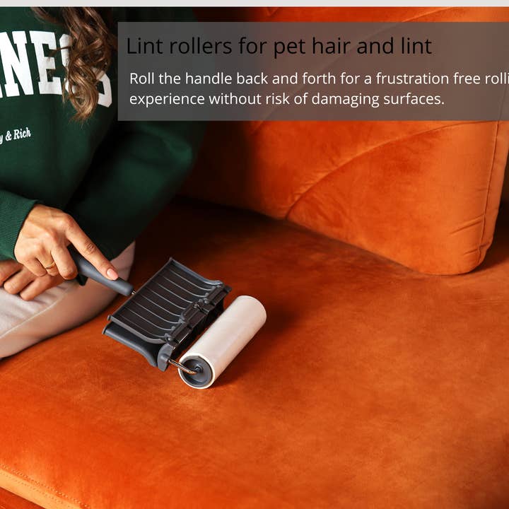 Dinial - Wholesale Lint roller - Dinial Large Lint Roller Remover Handle + 3 Refills (400 Sheets in Total)3