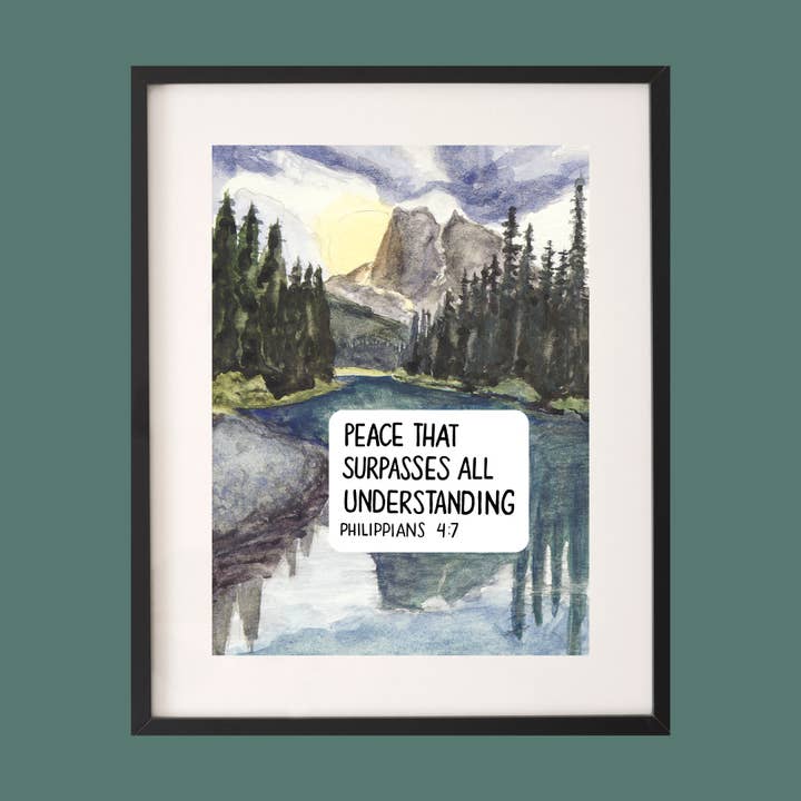 Philippians 4:7, 5x7", Giclee Fine Art Print for wholesale by She Pens Truth