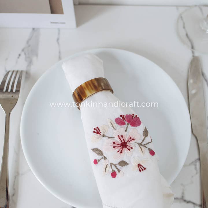 Tonkin Handicraft - Wholesale Napkin Ring - Buffalo Horn Short Napkin Ring7