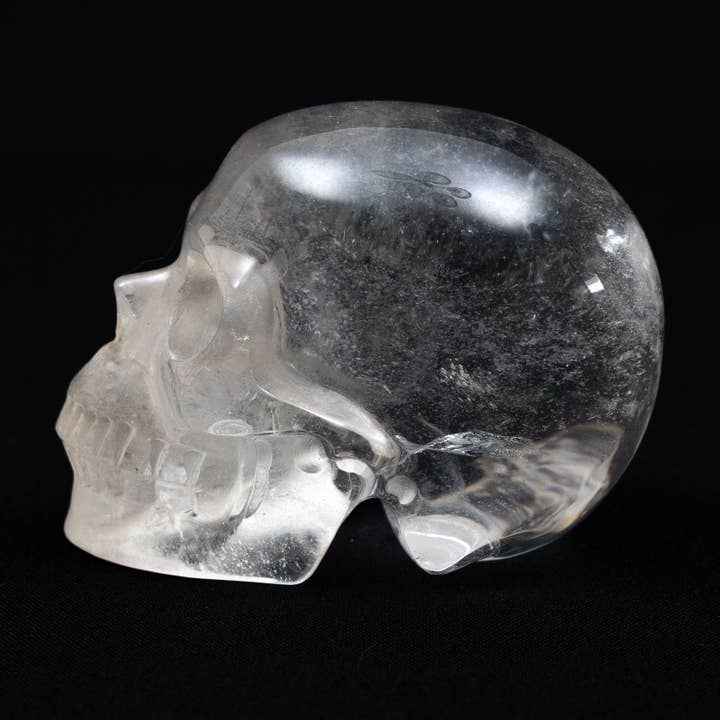 OddNot – wholesale Spiritual stone/crystal – AAA Clear Quartz Crystal Skull - Hand Carved 4.25" Skull