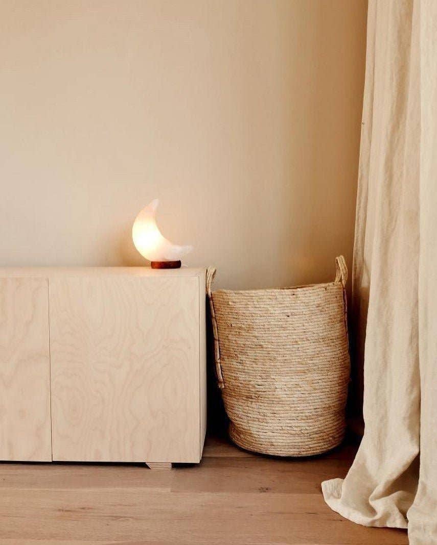 Insight Stones - Wholesale Accent/Desk Lamp - White large salt stone moon lamp2