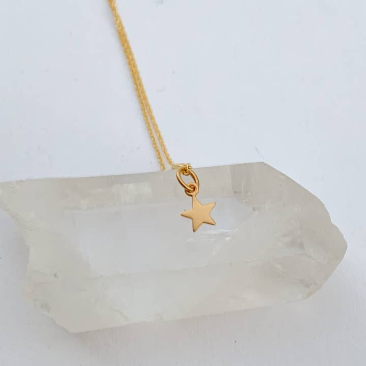 14 k guld fylde stjerne charme halskæde for engroshandel hos Indigo Moon Jewels