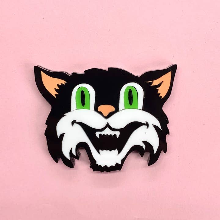 Birdie Bananas - Wholesale Brooch - Halloween Cat Brooch1