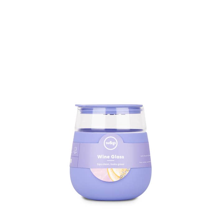 W&P - Wholesale Drinking Glass/Cup - Wine Glass Cup with Silicone Wrap 15 oz - NEW PRICE!