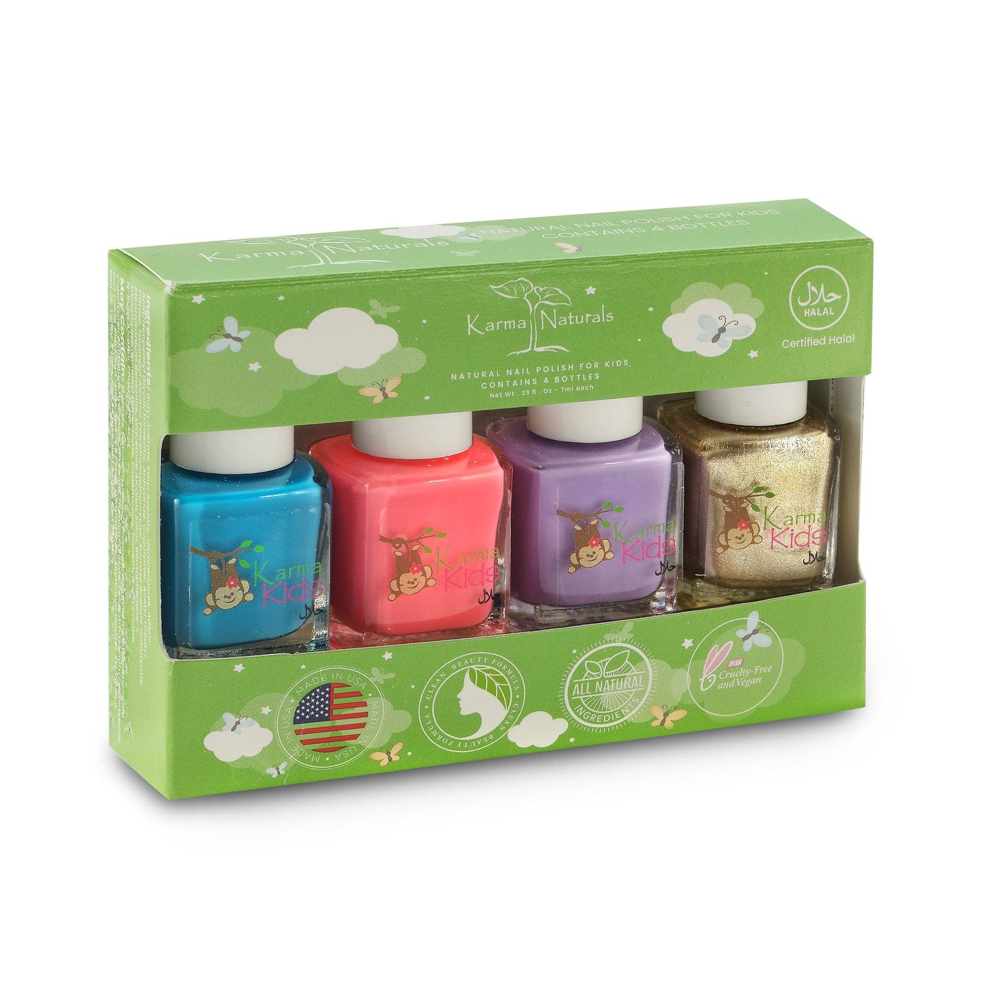 Karma Organic spa - Wholesale Nail Polish - Kids - Karma Naturals Certified Halal Kids  Nail Polish Set of 41