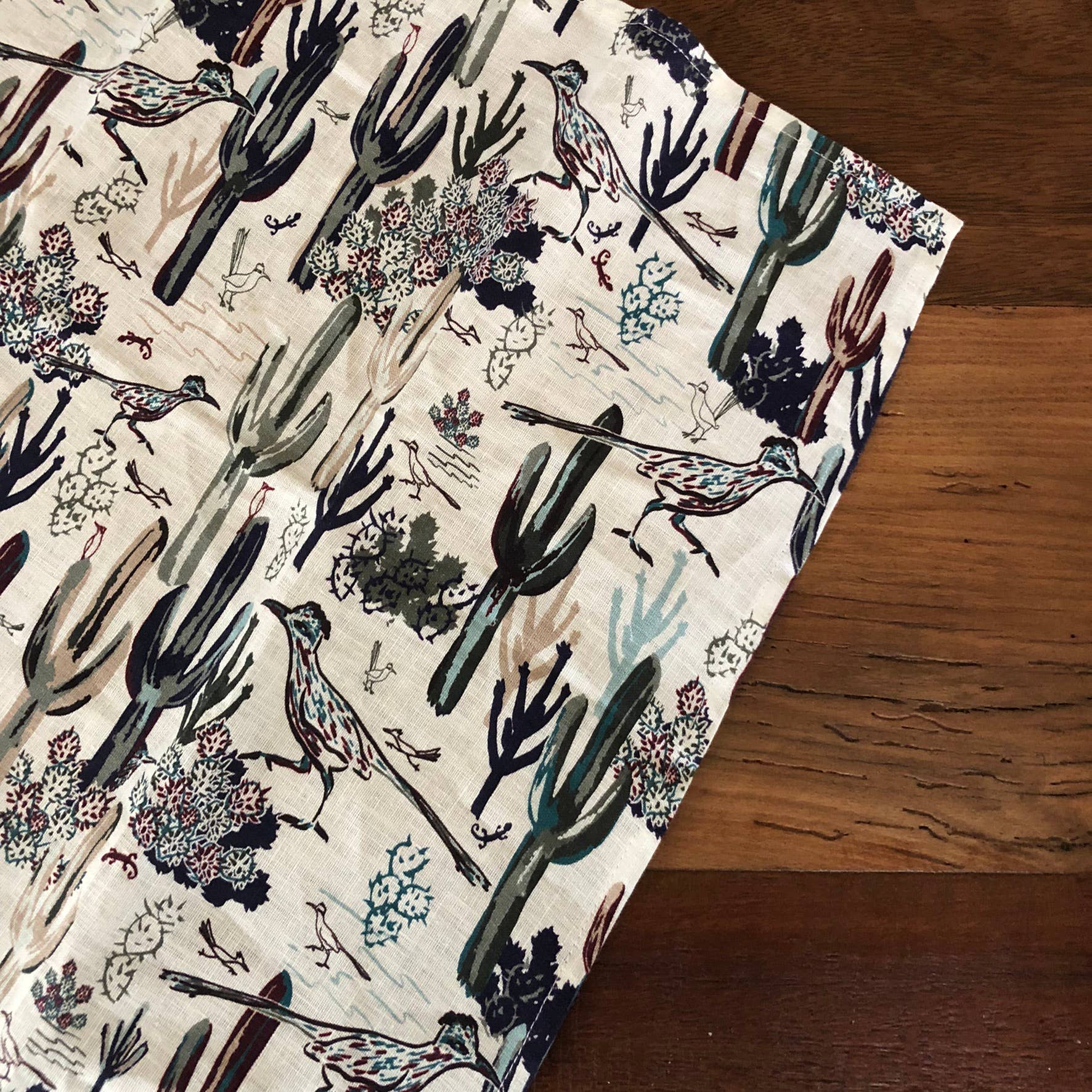 Cher the Fire - Wholesale Tea Towel - Linen Tea Towel, Roadrunner After the Rain - Southwest9