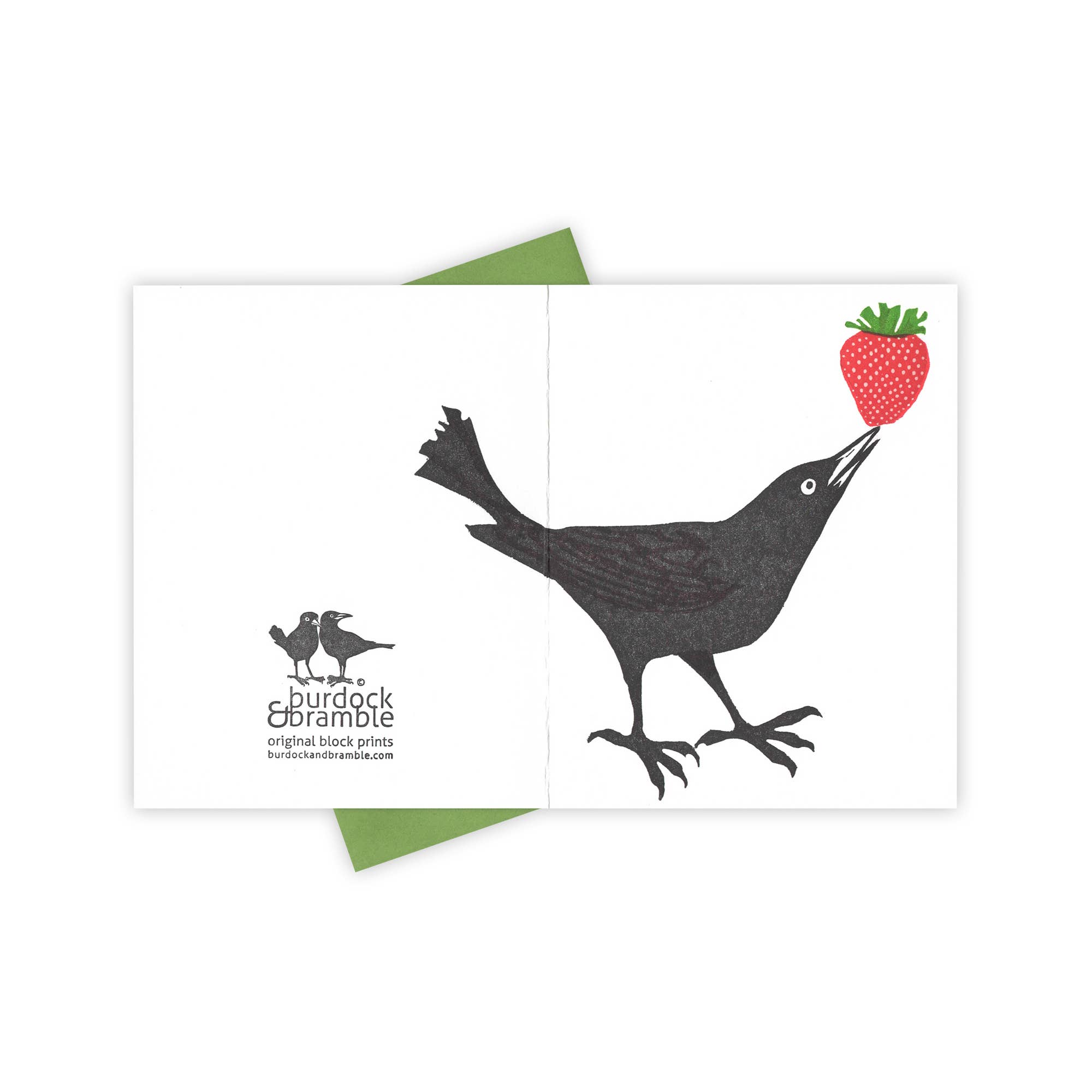 Burdock & Bramble - Wholesale Everyday Greeting Card - Strawberry Grackle Card1