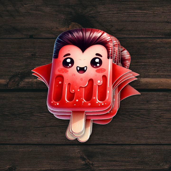 Dracula Isstykke Klistermærke | Halloween Klistermærke | Vinylmærkat for engroshandel hos PiggyPrintStickers