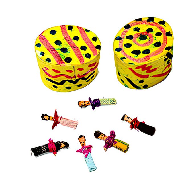 Gypsy Rose - Wholesale Doll - Kids - NO HURRY TO WORRY HAND PAINTED BOX WITH 6 WORRY DOLLS0