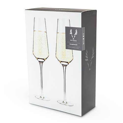 True Brands - Wholesale Champagne Flute - Raye™ Angled Crystal Champagne Flutes - Set Of 2 By Viski1