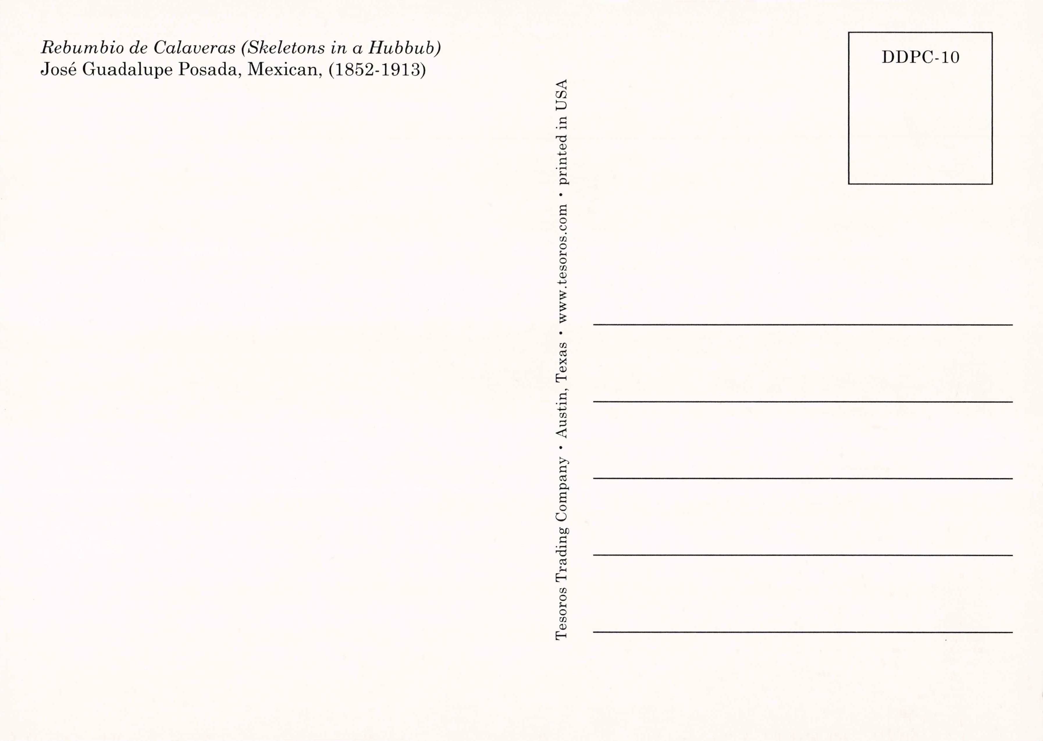 Tesoros Trading Company – wholesale Postcard – Day of the Dead Posada Postcard Series1