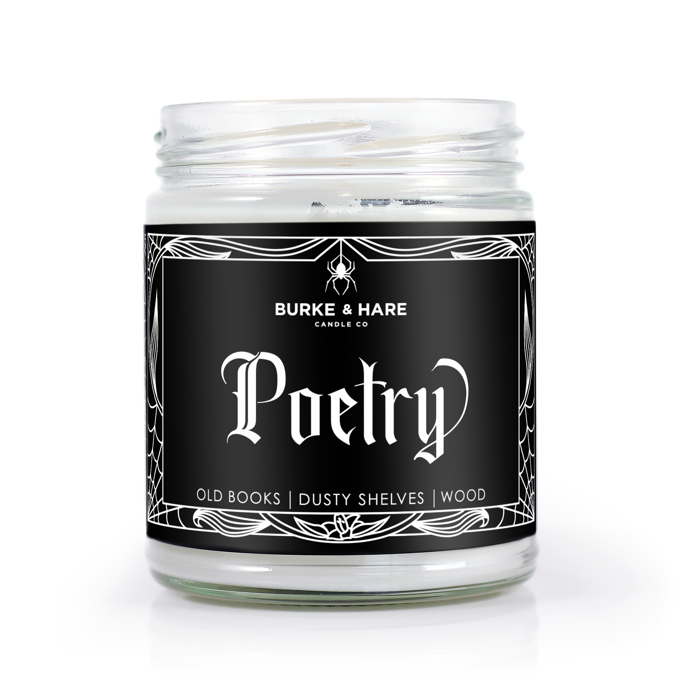 Burke & Hare Co - Wholesale Jar/Filled Candle - Library Candle | Poetry | Smells like Books | Dark Academia1