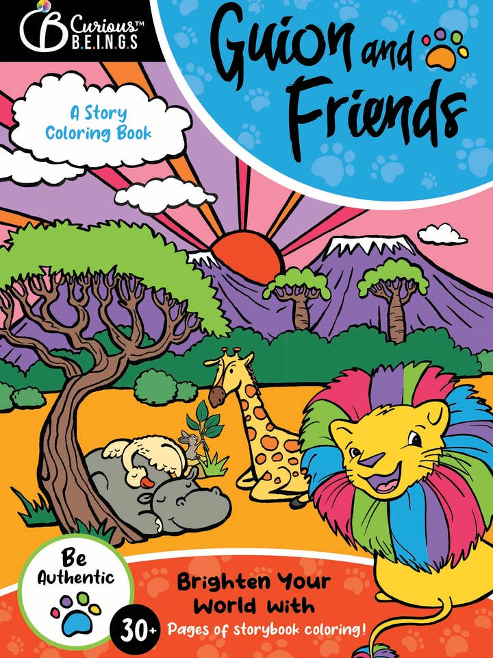 Brighten Your World with Guion & Friends Story Coloring Book for wholesale by Curious B.E.I.N.G.s