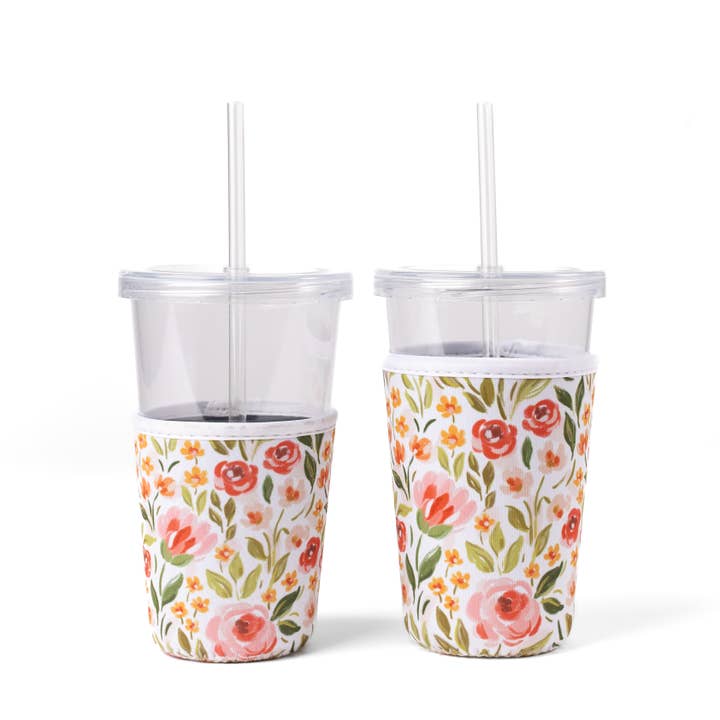 Elyse Breanne Design - Wholesale Drink Huggers & Koozies - Spring Garden Drink Sleeve, Iced Coffee Koozie, Drink Cover7